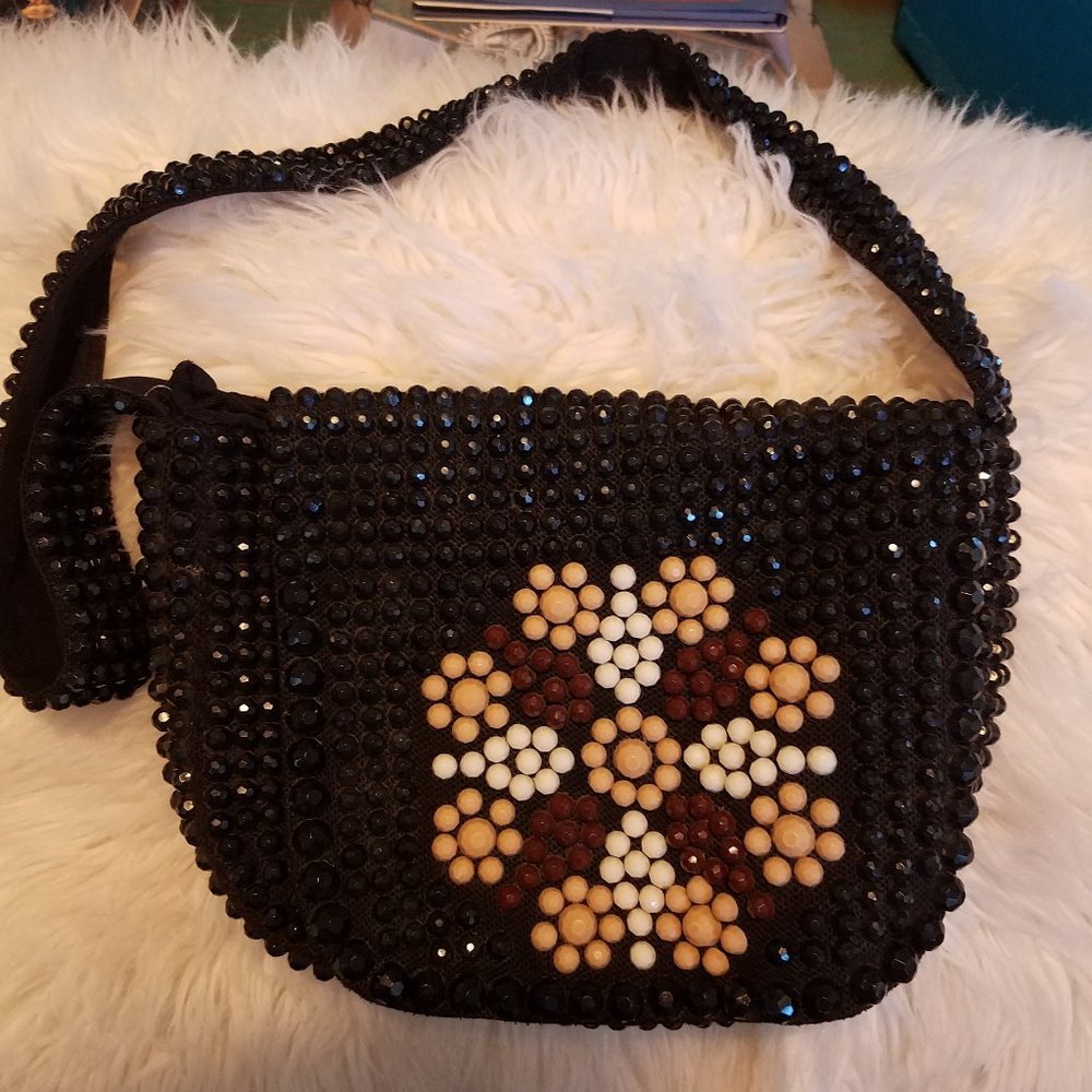 Vintage beaded shoulder bag